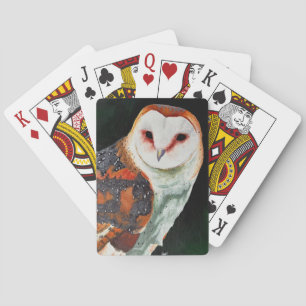 Barn Owl Plays Pokerkaarten