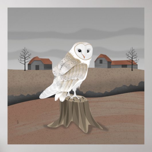Barn Owl Poster (Voorkant)