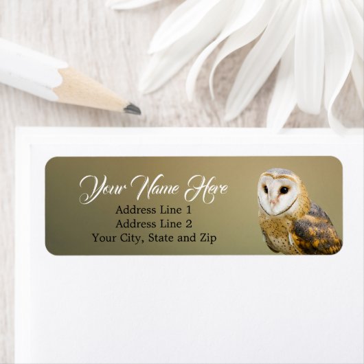 Barn Owl Return-adres Etiket (Insitu)