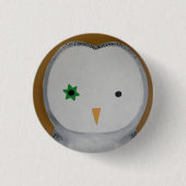 Barn owl ronde button 3,2 cm (Voorkant)