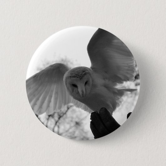 Barn Owl Ronde Button 5,7 Cm (Voorkant)