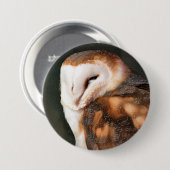BARN OWL RONDE BUTTON 7,6 CM (Voorkant /achterkant)