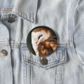 BARN OWL RONDE BUTTON 7,6 CM (In situ)