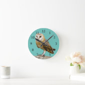 Barn Owl Ronde Klok (Huis)