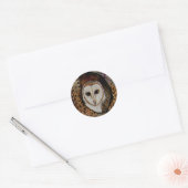 Barn Owl Ronde Sticker (Envelop)