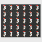 Barn Owl Santa Cadeaupapier (Vlak)