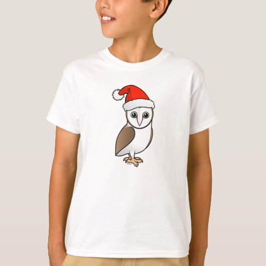 Barn Owl Santa T-shirt (Voorkant)