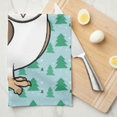 Barn Owl Santa Theedoek (Quarter Fold)