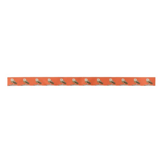 Barn Owl Satijnen Lint (Voorkant)