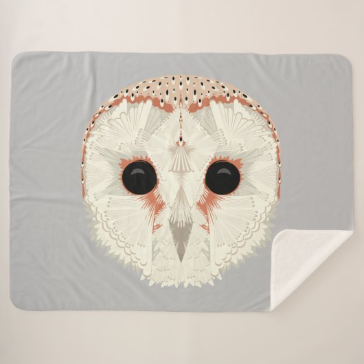 Barn Owl Sherpa Blanket Deken (Voorkant (horizontaal))