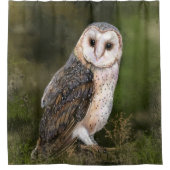 Barn Owl Shower Curtain Douchegordijn (Voorkant)