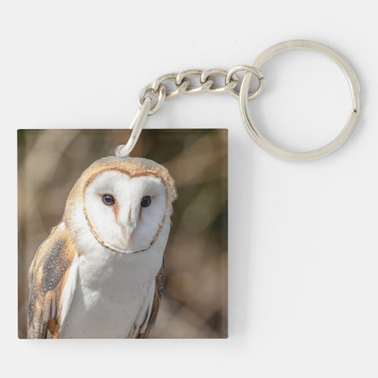 Barn Owl Sleutelhanger (Achterkant)