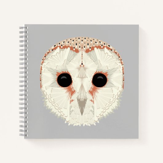 Barn Owl Square Notitieboek (Voorkant)