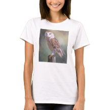 "Barn Owl t-shirt van vrouwen schilderen