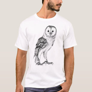 Barn Owl - Tekening in zwarte pen T-shirt