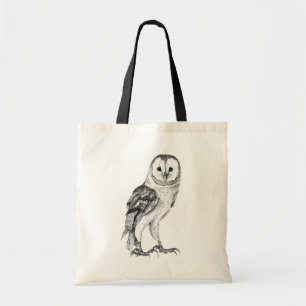 Barn Owl - Tekening in zwarte pen Tote Bag