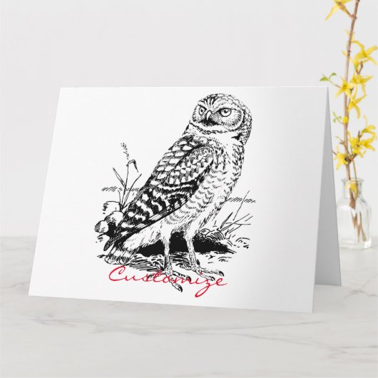 Barn Owl Thunder_Cove Kaart (Gele Bloem)