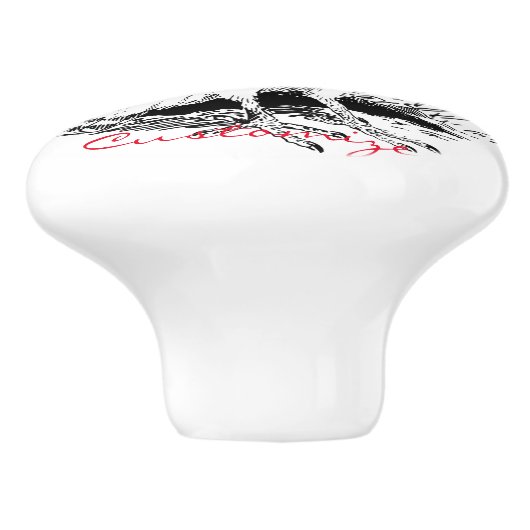 Barn Owl Thunder_Cove Keramische Knop (Zijkant)