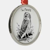 Barn Owl Thunder_Cove Metalen Ornament (Rechts)