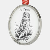 Barn Owl Thunder_Cove Metalen Ornament (Links)