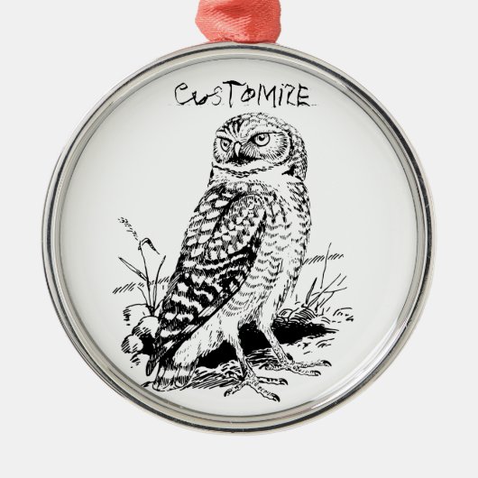 Barn Owl Thunder_Cove Metalen Ornament (Voorkant)