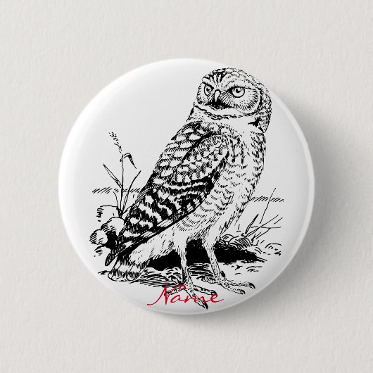 Barn Owl Thunder_Cove Ronde Button 5,7 Cm (Voorkant)