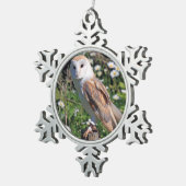 Barn Owl Tin Sneeuwvlok Ornament (Rechts)