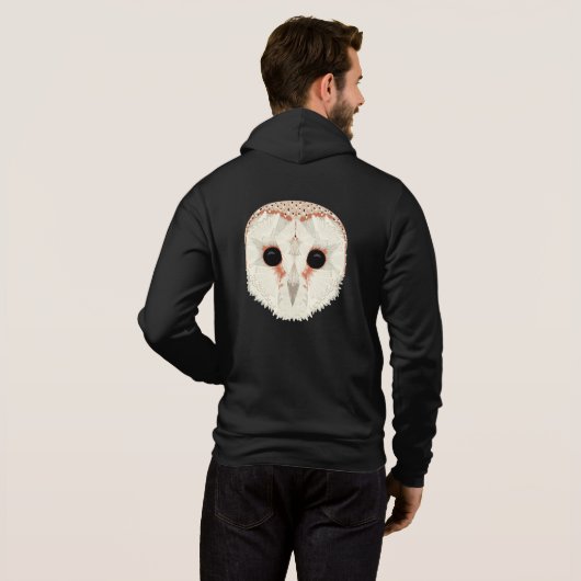 Barn Owl Unisex Zip Hoodie (Achterkant volledig)