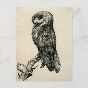 Barn Owl Van de zijkant bekeken door Vincent van G Briefkaart