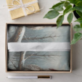 Barn Owl vrolijke kerstfamilie op een tak Tissuepapier (Geschenk)