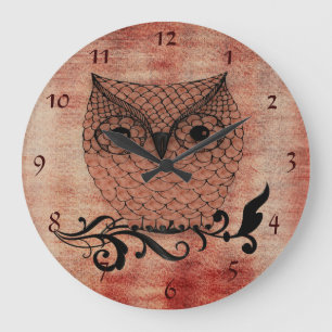 Barn Owl Whimsical Land Grote Klok