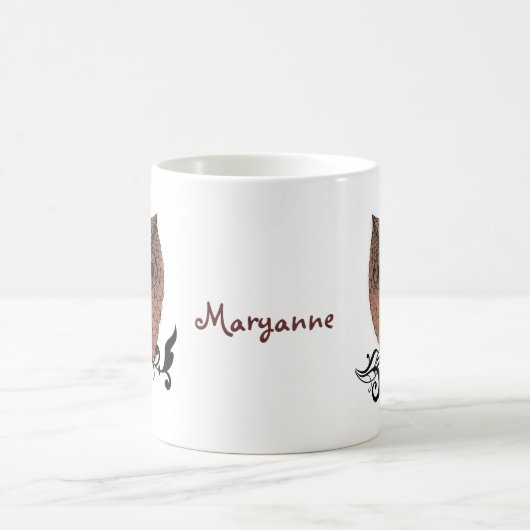 Barn Owl Whimsical Land Magische Mok (Center)