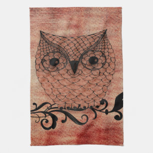 Barn Owl Whimsical Land Theedoek