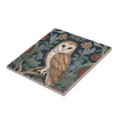 Barn Owl William Morris stijl Links tegenover Flor Tegeltje (Zijkant)