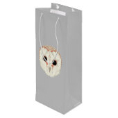 Barn Owl Wine Gift Bag Wijn Cadeautas (Achterkant Gekanteld)