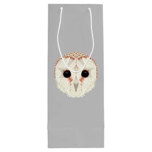 Barn Owl Wine Gift Bag Wijn Cadeautas (Achterkant)