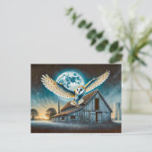 Barn Owl with Mouse beroemd gemaakt door Old Barn Feestdagenkaart (Staand voorkant)