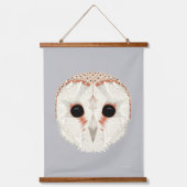 Barn Owl Wood Bovenkant Bosbouw Hangend Wandkleed (Voorkant)