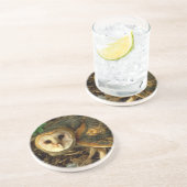 Barn Owl Zandsteen Onderzetter (Zijkant)