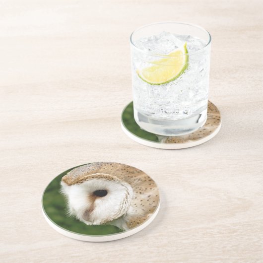 BARN OWL ZANDSTEEN ONDERZETTER (Zijkant)