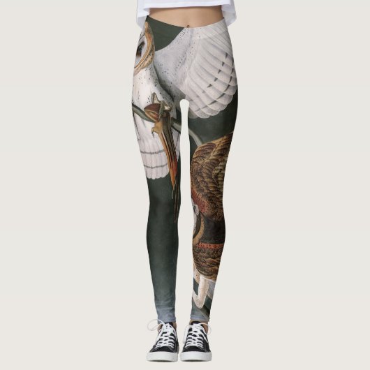 Barn Owls, the Birds of America John James Audubon Leggings (Voorkant)