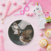 Barn Owls, the Birds of America John James Audubon Papieren Bordje (Feest)