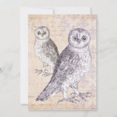 Barn Owls verjaardagsfeestje uitnodiging (Voorkant)