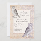 Barn Owls verjaardagsfeestje uitnodiging (Achterkant)