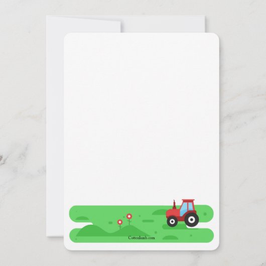 Barn Party Birthday Kaart (Achterkant)