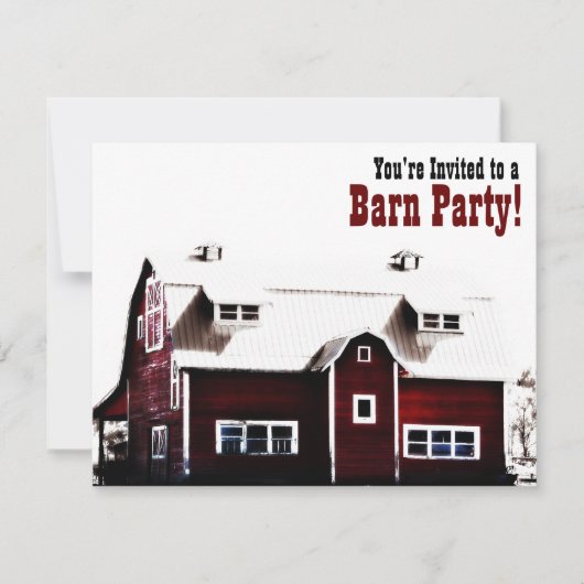 Barn Party - Landstijl samenvoegen Kaart (Voorkant)
