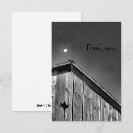 Barn Peak Tegen de hemel Bedankkaart (Voorkant / Achterkant)