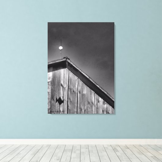 Barn Peak Tegen de hemel Canvas Afdruk (Insitu (Houten vloer))