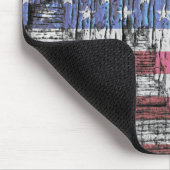 Barn Peeling Geschilderde Amerikaanse vlag Muismat (Hoek)