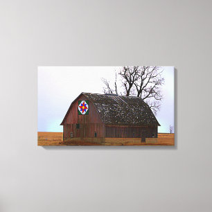 Barn Quilt Canvas Afdruk